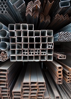 Metal pipes stack