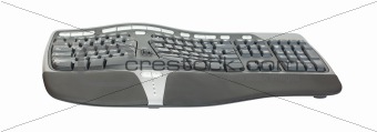 Ergonomic keyboard isolated on white