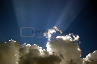 Cloud with beams - 2
