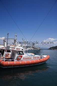 Italian Coast Guard boat.