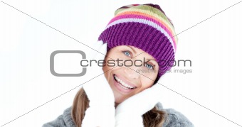 Positive woman looking at the camera 