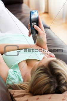 Beautiful woman using a phone