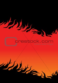 color flames shape background