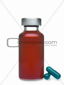 Vial and pills