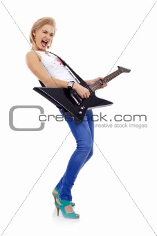  blonde with a guitar
