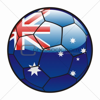 flag of Australia on soccer ball