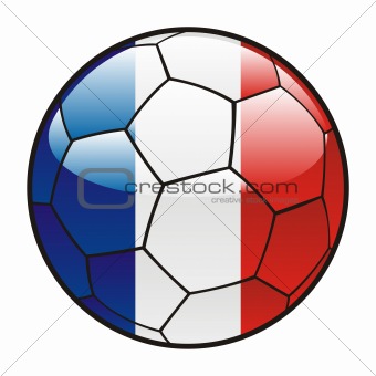flag of France on soccer ball