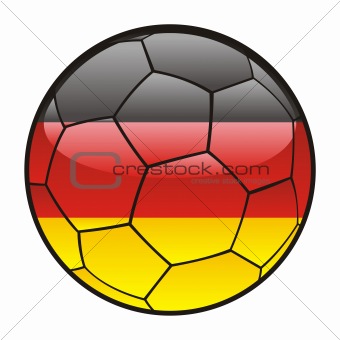 flag of Germany on soccer ball
