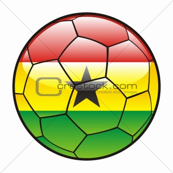 flag of Ghana on soccer ball