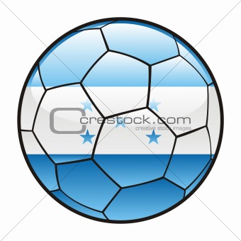flag of Honduras on soccer ball