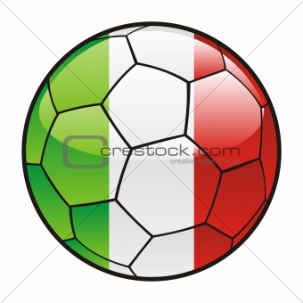 flag of Italy on soccer ball
