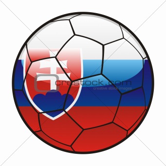 flag of Slovakia on soccer ball