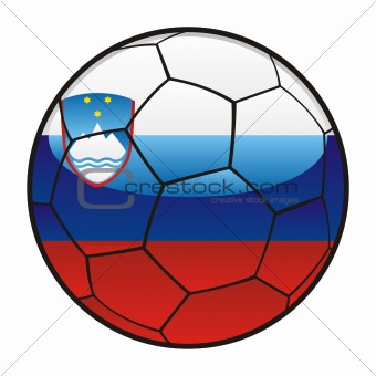 flag of Slovenia on soccer ball
