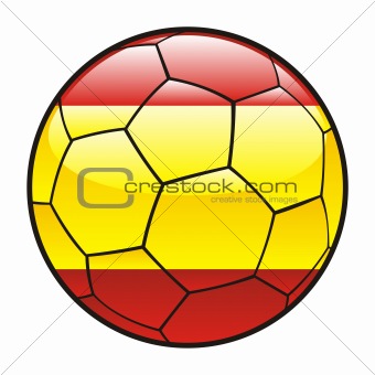 flag of Spain on soccer ball