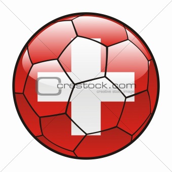 flag of Switzerland on soccer ball