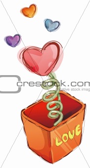 box and  heart