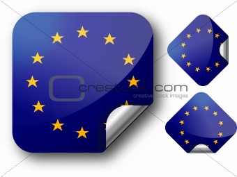 Sticker with EC flag