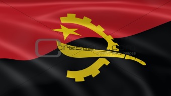Angolan flag in the wind