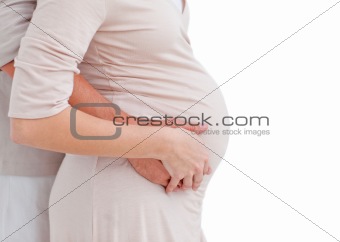 Close-up of a pregnant woman