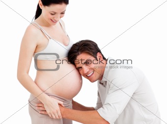 Loving couple expecting a baby
