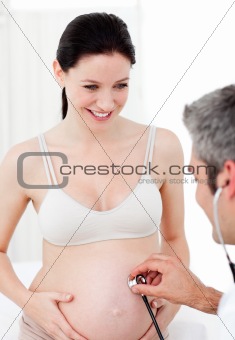 Pregnant woman and her gynecologist