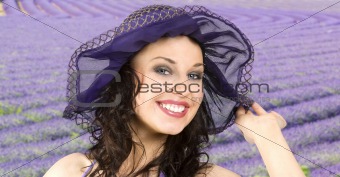 girl in lavender field