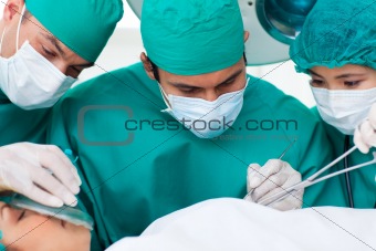 Portrait of surgeons in operative room