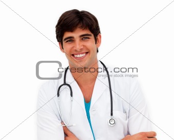 Portrait of an attractive doctor with folded arms