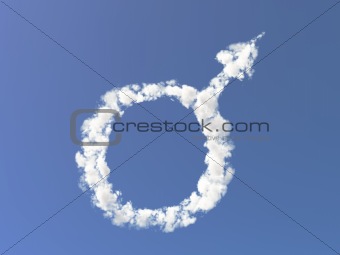 Male Symbol from Clouds