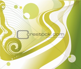 green curve background
