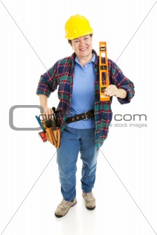Cheerful Construction Woman