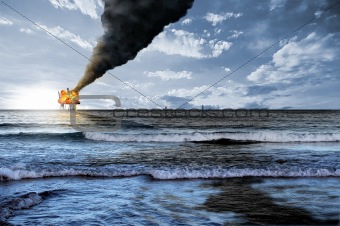 Oil platform explosion