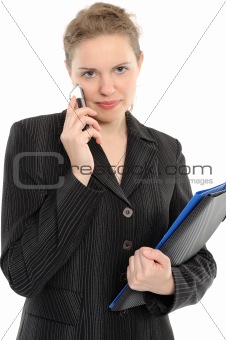  Businesswoman with phone
