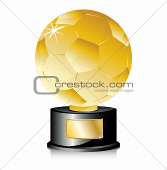 Golden Ball Soccer Trophy Champion.