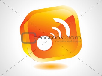abstract glossy feed icon