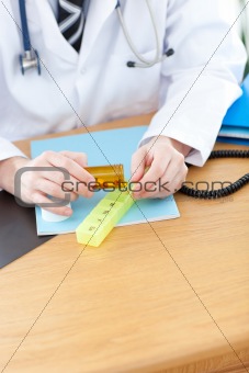 Close-up of a doctor giving pills to a paient