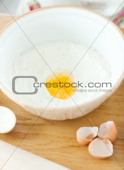 Close-up of eggs in the kitchen 