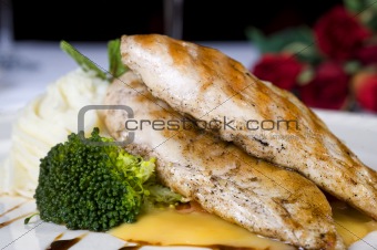 Grilled chicken breast a la carte meal