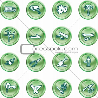 Tools and industry icon set