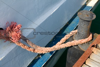 Ship ropes tied