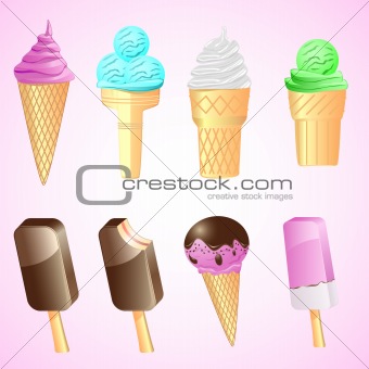 Set of vector ice-cream