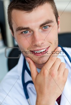 Portrait of a cheerful male doctor 