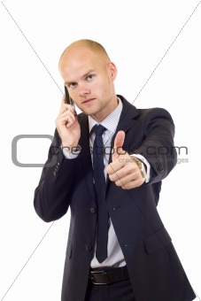 Man Being Positive on phone