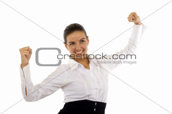  woman celebrate her success