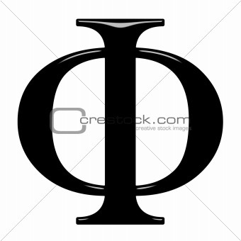 3D Greek Letter Phi