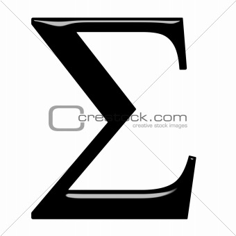 3D Greek Letter Sigma