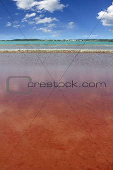 Ses Salines Formentera colorful saltworks horizon