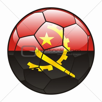 Angola flag on soccer ball