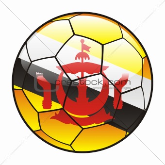 Brunei flag on soccer ball