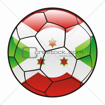 Burundi flag on soccer ball